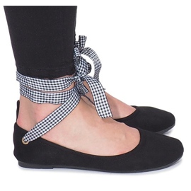 Ballerine nere con fiocco di Acro nero