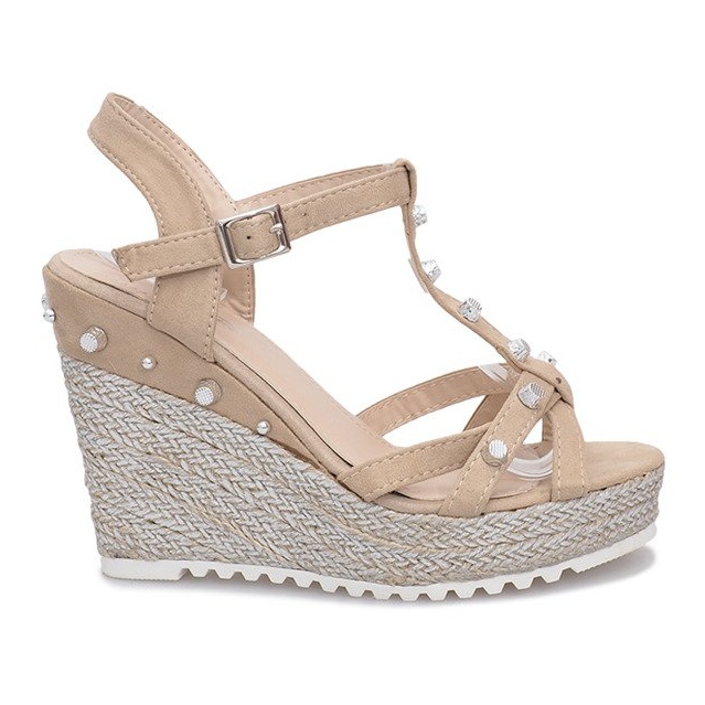 Sandali con zeppa beige Espadrillas Chillin