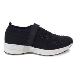 Scarpe spot nere con diamanti JT16-1 nero