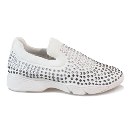Scarpe spot bianche con diamanti JT12-41 bianco