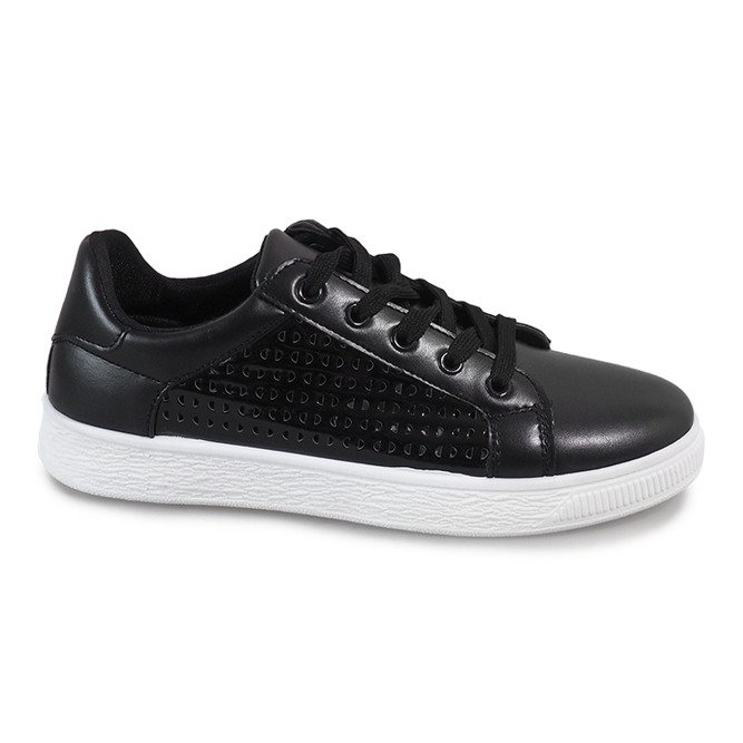 Sneakers nere traforate 6738-Y nero