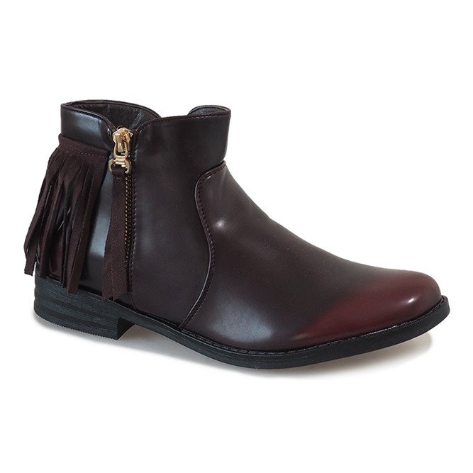 Stivali in vernice bordeaux A2643-45 rosso