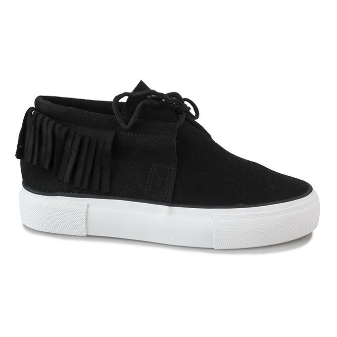 Creepers nere con frange boho A-63 nero