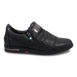 Scarpe basse nere con cerniera H034 nero