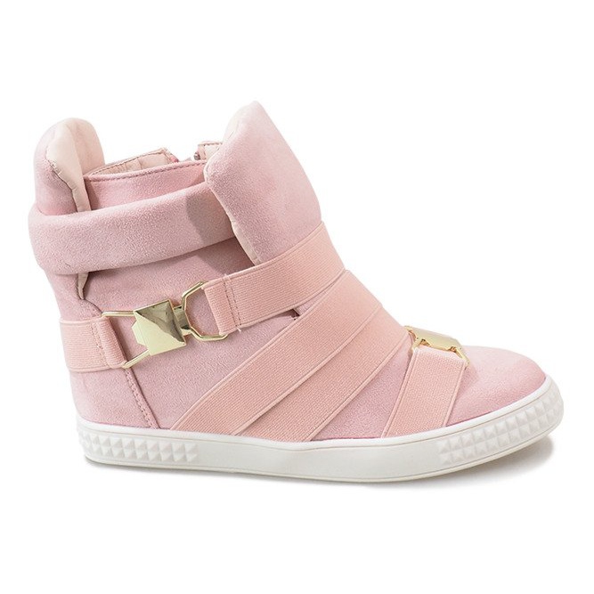 Sneakers rosa con zeppa 1671