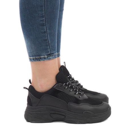 Scarpe sportive nere alla moda 1801 nero
