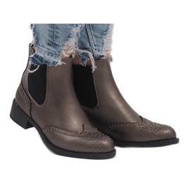 Stivali grigi con borchie K86 Stivali Jodhpur grigio