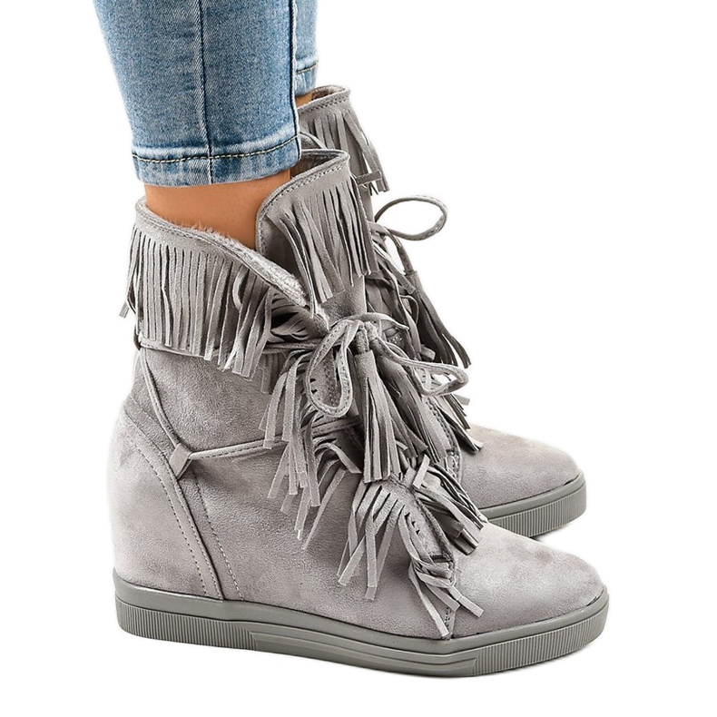 Sneakers isolate grigie H6301AR-36 grigio