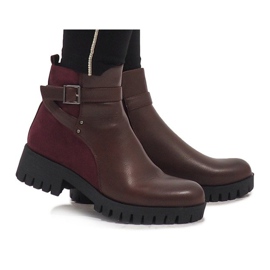 Marquiiz Stivali bordeaux eleganti C-7210 rosso