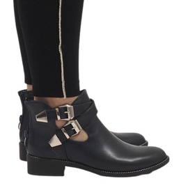 Ideal Shoes Stivali aperti blu navy Y8157
