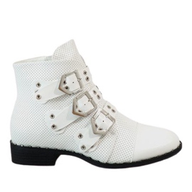 Stivali bianchi con fibbie 17018-94A bianco