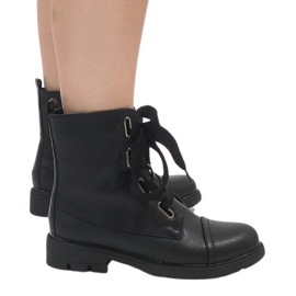 Kayla Shoes Stivaletti stringati neri S161 nero