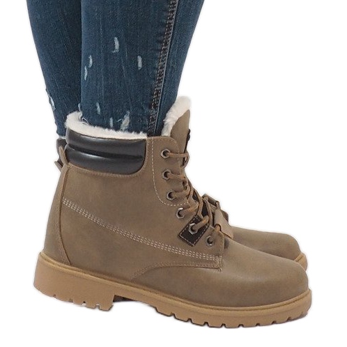 Stivali isolati cachi D494C-9 verde
