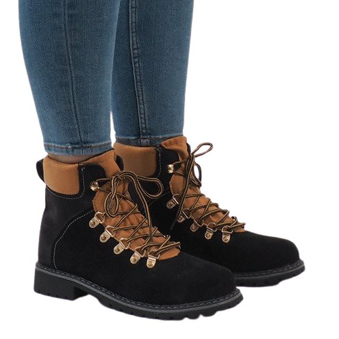 Stivali da donna in camoscio nero BK-29