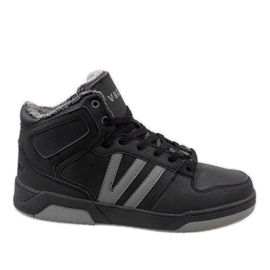 Sneakers alte nere con pelliccia M667-2 nero