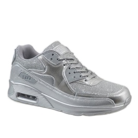 Scarpe da ginnastica neon argento DN7-19 grigio