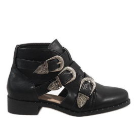 Stivaletti aperti neri 99-36 nero