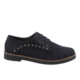 Scarpe stringate nere con borchie LX155 nero
