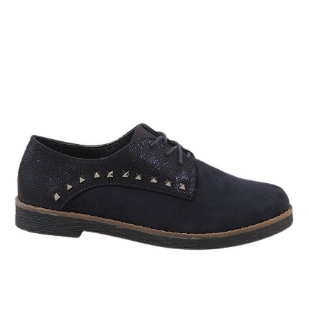 Scarpe stringate nere con borchie LX155 nero