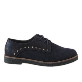 Scarpe stringate blu navy con borchie LX155
