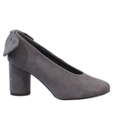 Décolleté in camoscio grigio sul post LL-93P