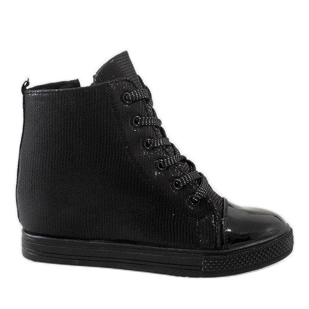 Sneakers nere con zeppa 29333-1 nero