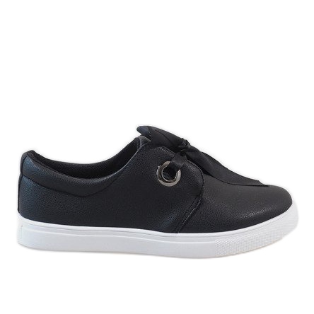 Sneakers nere con fiocco 3057-1 nero