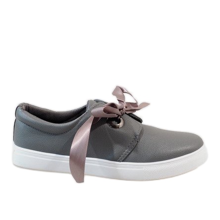Sneakers grigie con fiocco 3057-3 grigio