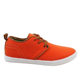 Sneakers da uomo stringate arancioni M-021 arancia