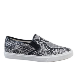 Sneakers slip on da uomo bianche YDB-9 bianca nero
