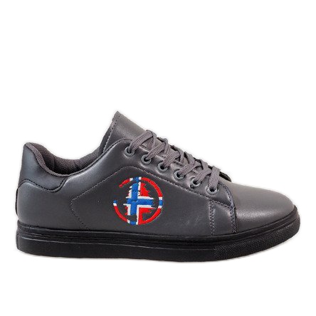 Sneakers da uomo grigie D20533 grigio