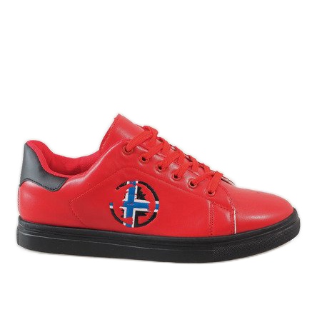 Sneakers rosse da uomo D20533 rosso