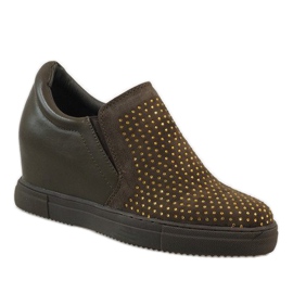 Sneakers verdi sulla zeppa XW37005 verde