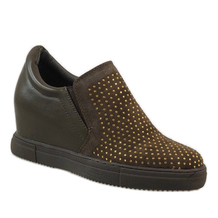 Sneakers verdi sulla zeppa XW37005 verde