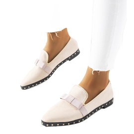 Scarpe brogue rosa con borchie B12-12