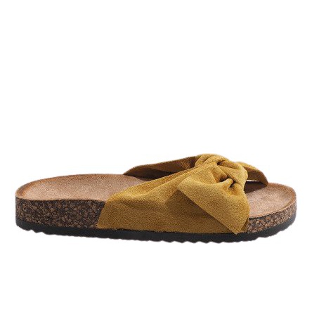 Pantofole gialle con fiocco N-48 giallo