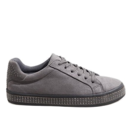 Sneakers stringate grigie BS098 grigio
