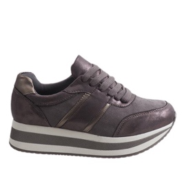 Sneakers grigie sulla piattaforma 99-09 grigio