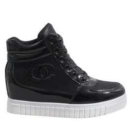 Sneakers nere sulla zeppa NB83P nero