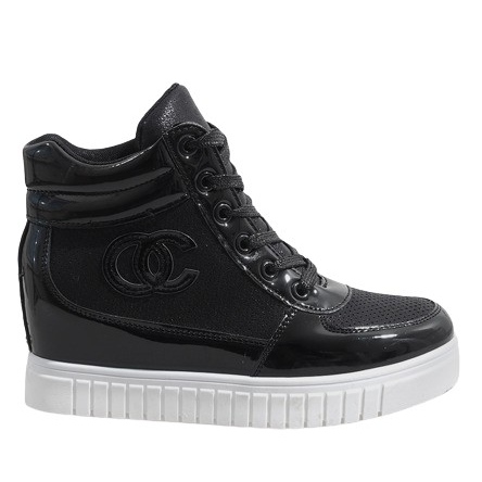 Sneakers nere sulla zeppa NB83P nero