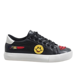 Sneakers nere timbro BL75 nero