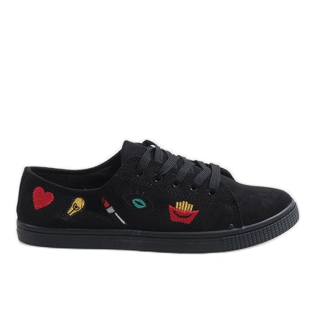 Sneakers nere timbro JX42 nero