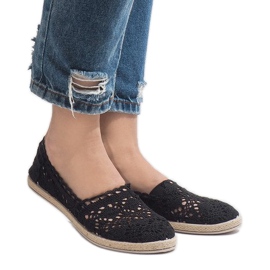 Sneakers JX57P in pizzo nero