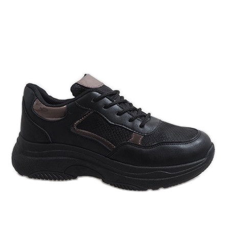 Scarpe sportive nere alla moda B318-17 nero