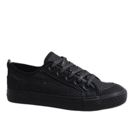 Sneakers nere glitterate BOK-1138 nero