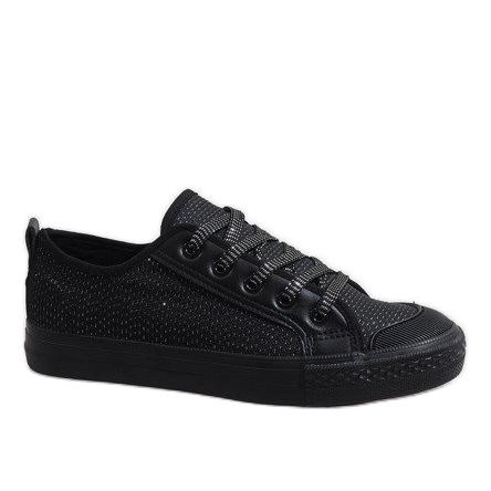 Sneakers nere glitterate BOK-1138 nero