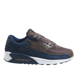 Scarpe sportive da uomo blu navy 8104 marrone