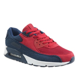 Scarpe sportive da uomo blu navy 8104 rosso multicolore