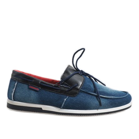 Scarpe eleganti blu navy AB108-1 mocassini
