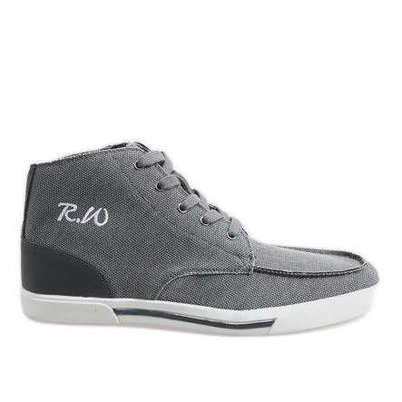 Scarpe alte eleganti grigie F10455 grigio